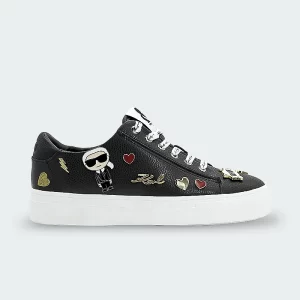 Tenis Karl Lagerfeld Cate Pins Lace Up Black Mujer