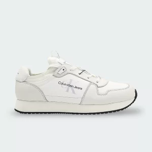 Tenis Calvin Klein Leather Trainers Blanco Hombre