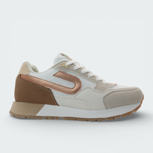 Tenis Urban Suede Trainer Beige Mujer