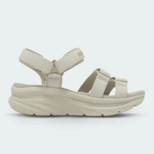 Sandalia Skechers Dlux Walker Gris Mujer